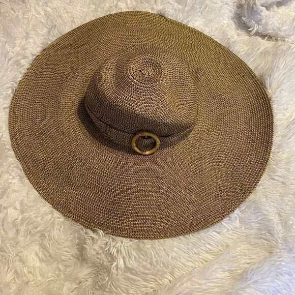 Sun ‘n’ Sand Women’s Floppy Beach Hat, 22” Diameter - Picture 1 of 4